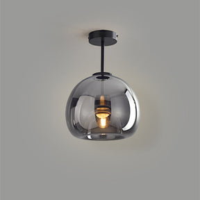 Moderne Koper-Glazen Plafondlamp - Stijlvolle Verlichting met Elegant Design