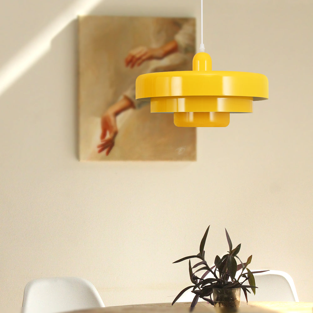 Mid-century Bauhaus IJzeren Hanglamp - Iconisch Design met Verstelbare Lengte