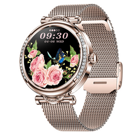 Elegant Zircon Diamond Smartwatch – Luxe Design & Geavanceerde Functies!