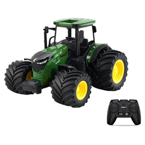 Bestuurbare Landbouwtractor 1:24 met Licht en 6 Kanalen - Groene & Gele Tractor voor Kinderen