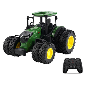 Bestuurbare Landbouwtractor 1:24 met Licht en 6 Kanalen - Groene & Gele Tractor voor Kinderen