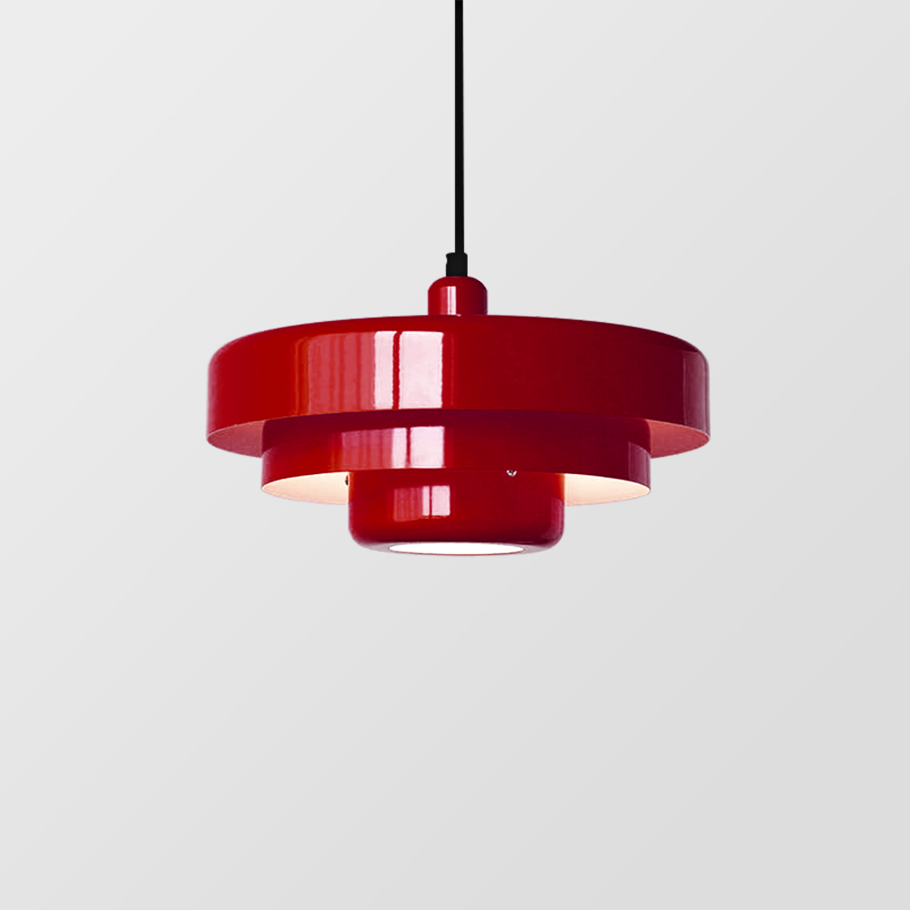 Mid-century Bauhaus IJzeren Hanglamp - Iconisch Design met Verstelbare Lengte