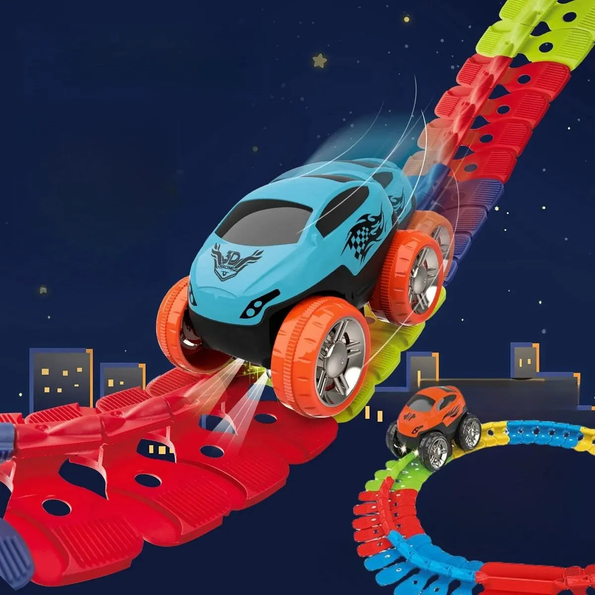 Gravity Car Magic Race Track – Bouw, Race en Beleef Glow-in-the-Dark Avonturen!