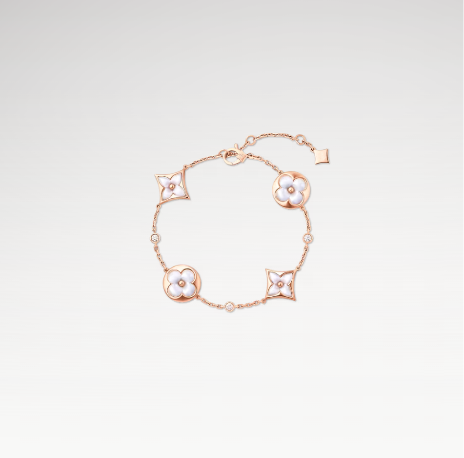 Armband - 18K Roségoud Verguld met Parelmoer en Zircon