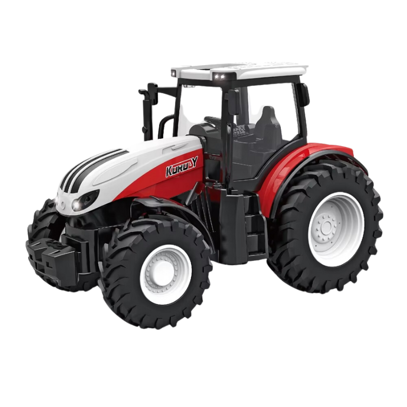 Bestuurbare Landbouwtractor 1:24 - Groene & Rode Tractor met Licht en 6 Kanalen voor Kinderen