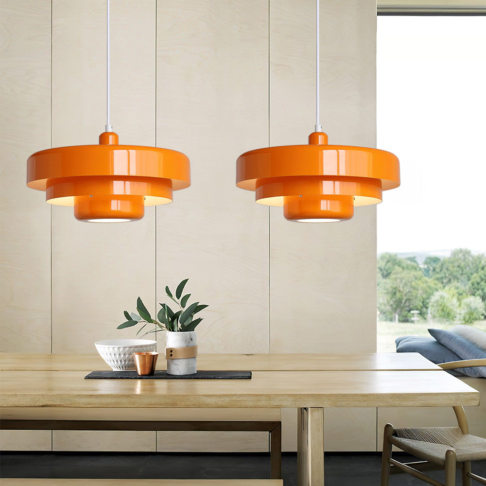 Mid-century Bauhaus IJzeren Hanglamp - Iconisch Design met Verstelbare Lengte