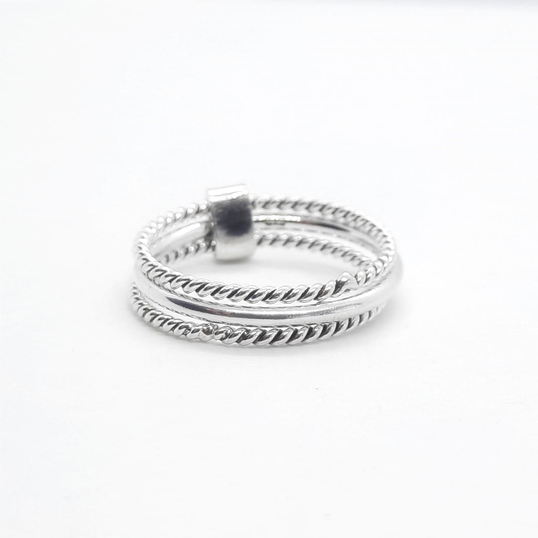 Set van 3 zilveren ringen van 925 Sterling zilver: Stijlvolle aanvulling voor elke gelegenheid!