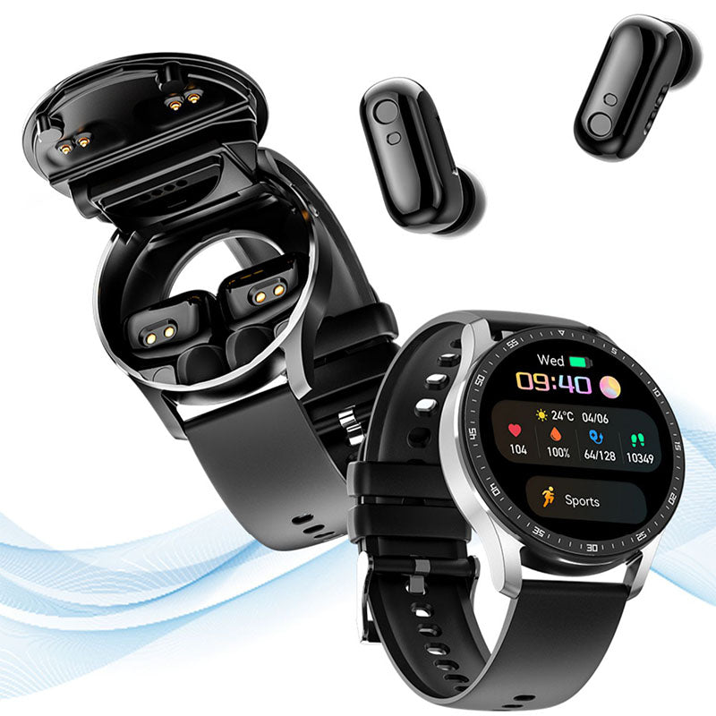 2-in-1 Smartwatch met Bluetooth-Oordopjes: De Ultieme Gadget voor Actieve Levensstijlen!