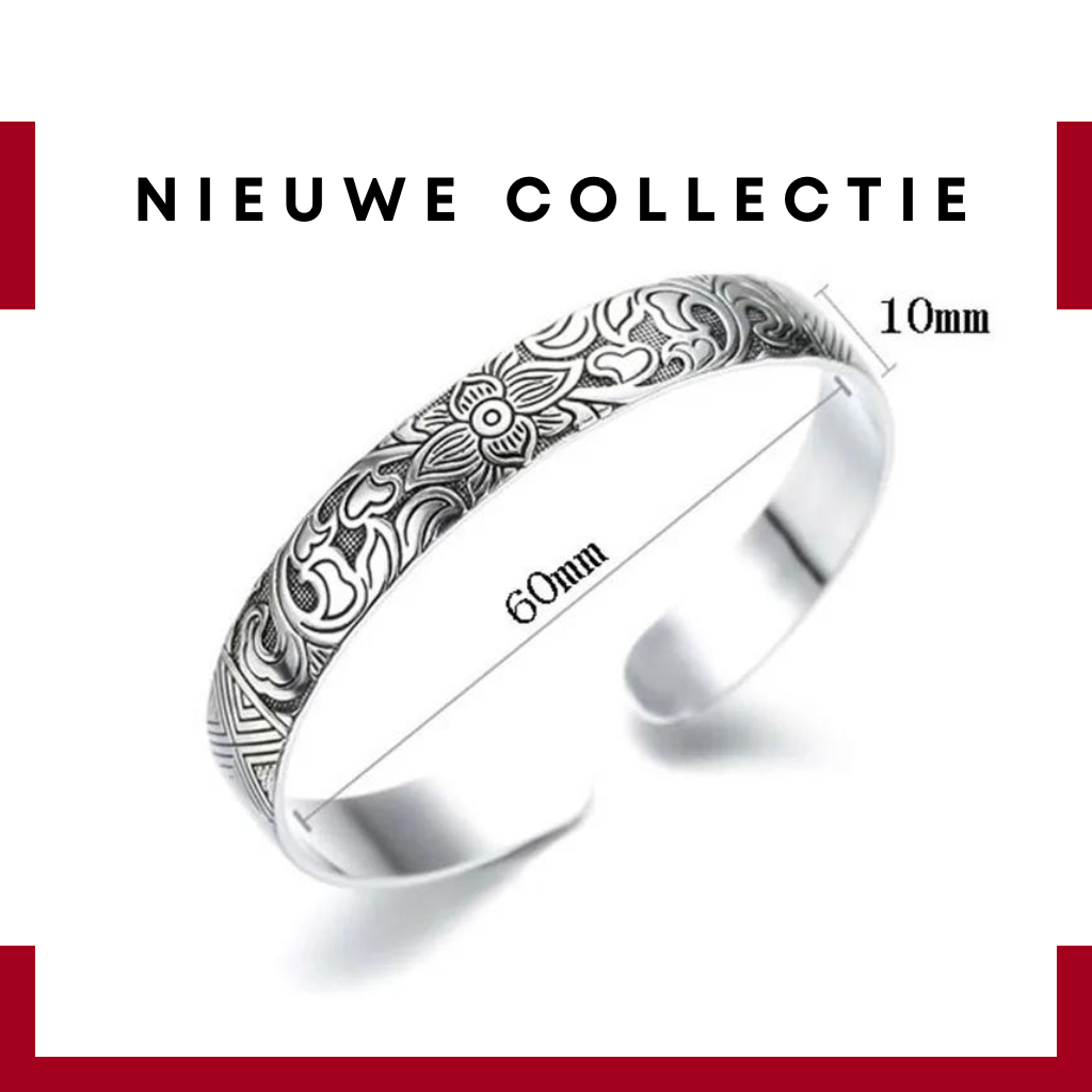 Unieke Bladerpatroon Armband - Elegantie & Vintage Flair voor Iedereen