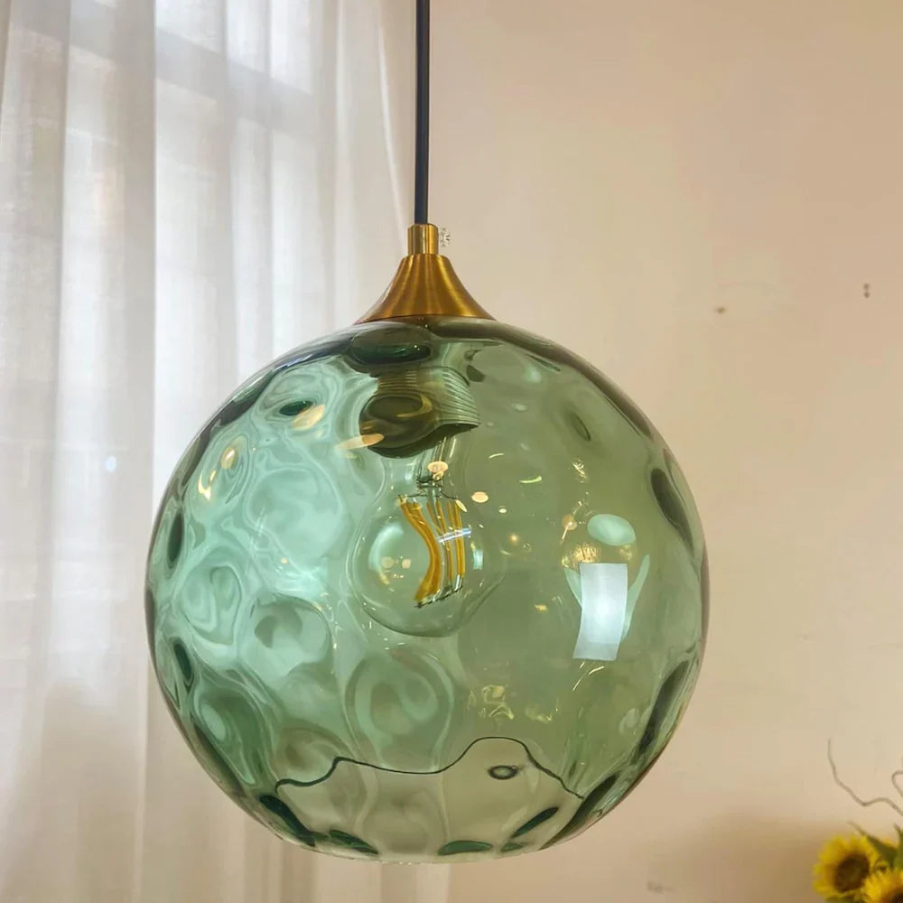 Moderne Plafondlamp met Watergolfeffect - Stijlvol Design (20 cm, Metaal & Glas, Verstelbare Hoogte)