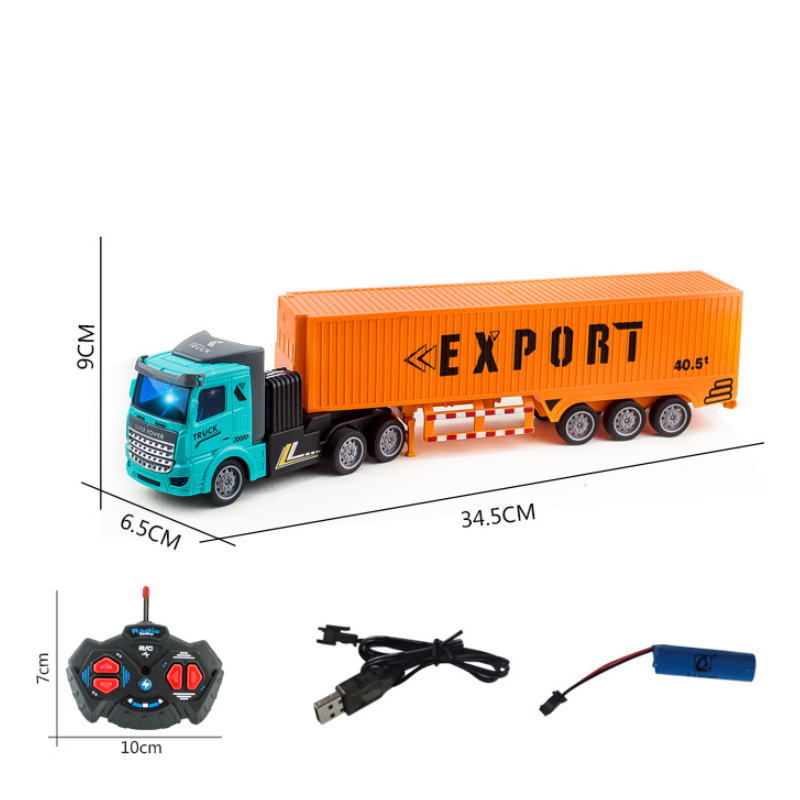 Bestuurbare Vrachtwagen 1:20 - Elektrische Truck met Lithiumbatterij en 3 Kanalen, Ideaal voor Kinderen en Tieners