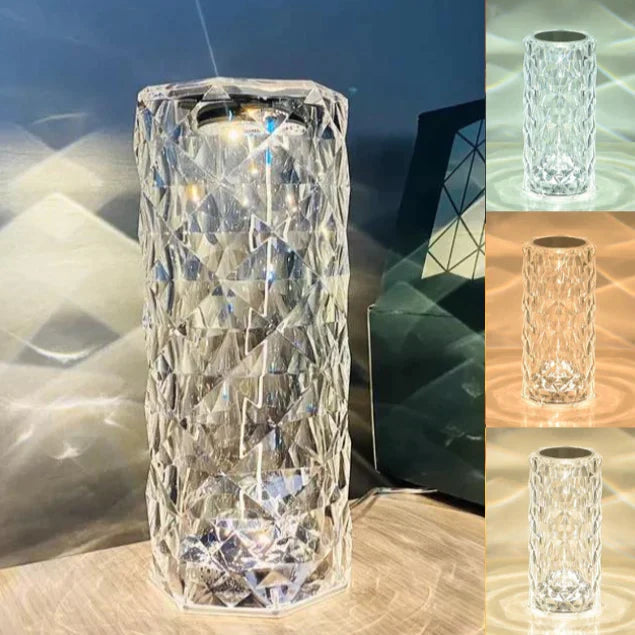 Kristal Lamp – Draadloze LED Verlichting met Diamant Aurora Effect voor Elke Sfeer