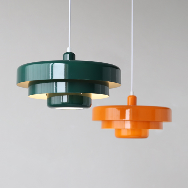 Mid-century Bauhaus IJzeren Hanglamp - Iconisch Design met Verstelbare Lengte