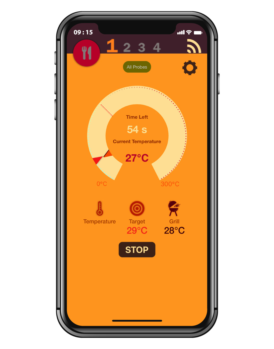 Excelento Vleesthermometer - Draadloze, App-gestuurde Temperatuurmeter voor Perfect Gegaard Vlees