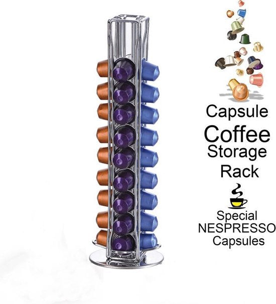 Draaibare Capsulehouder voor Nespresso | Stijlvolle Organisatie voor 40 Capsules