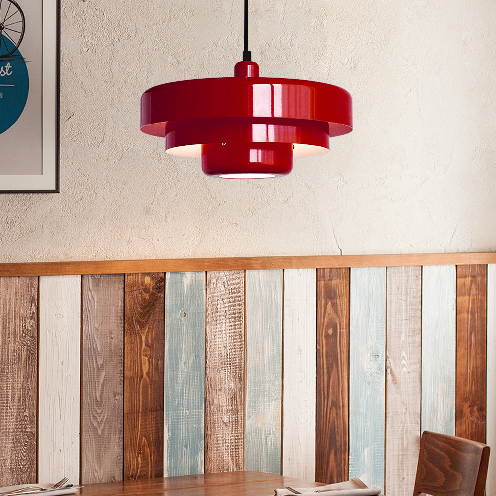 Mid-century Bauhaus IJzeren Hanglamp - Iconisch Design met Verstelbare Lengte