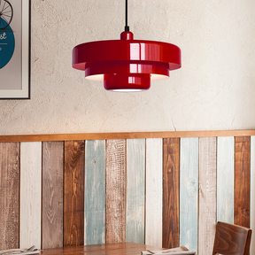 Mid-century Bauhaus IJzeren Hanglamp - Iconisch Design met Verstelbare Lengte