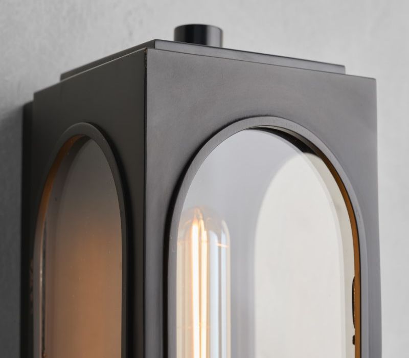 Messing & Glas Wandlamp – Elegante Verlichting met Dimbare Functie en Brons Afwerking