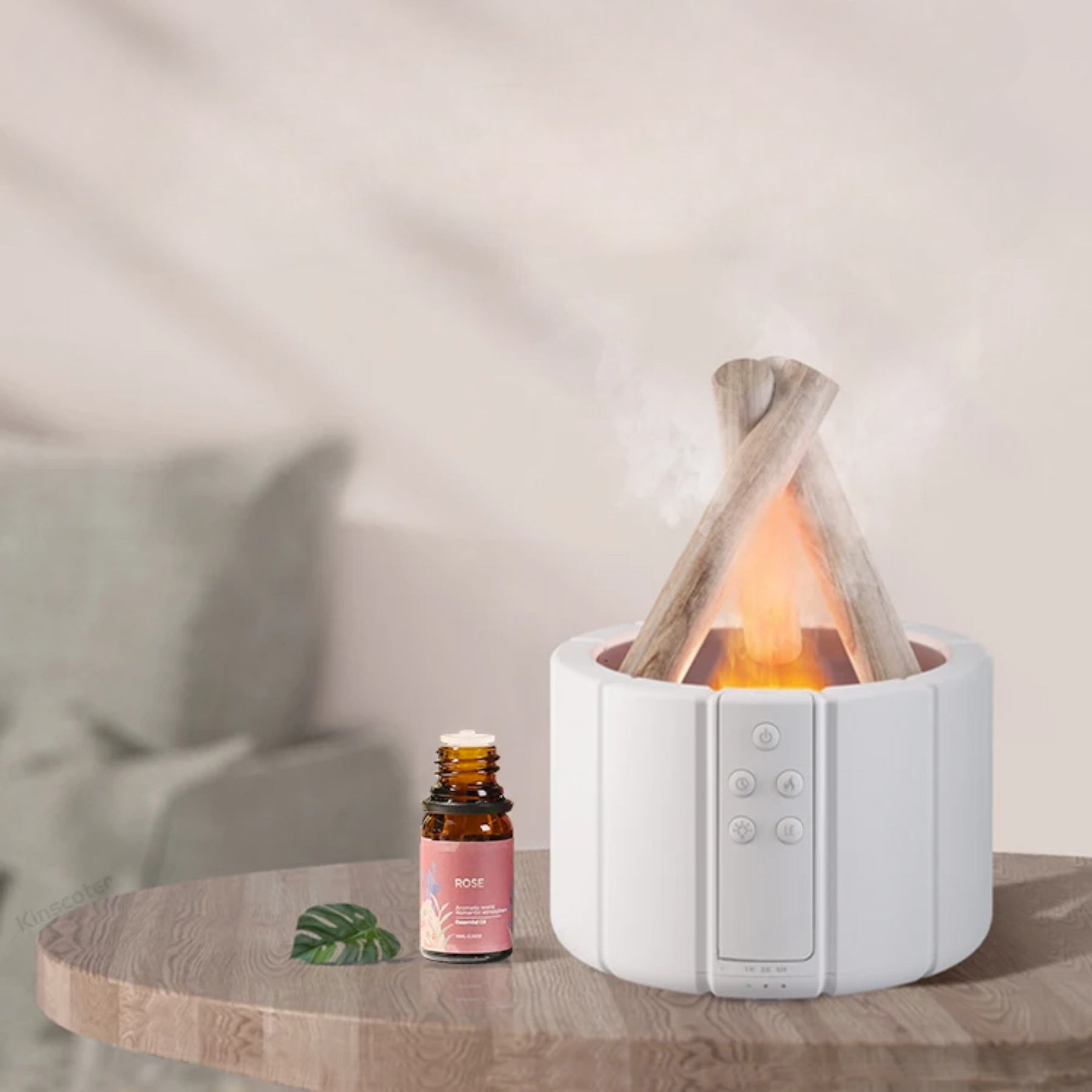 Bonfire Luchtbevochtiger en Aroma Diffuser – Creëer een Gezellige Kampvuur Sfeer Binnen in Huis!