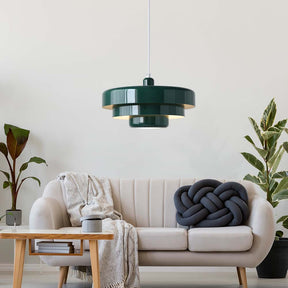 Mid-century Bauhaus IJzeren Hanglamp - Iconisch Design met Verstelbare Lengte