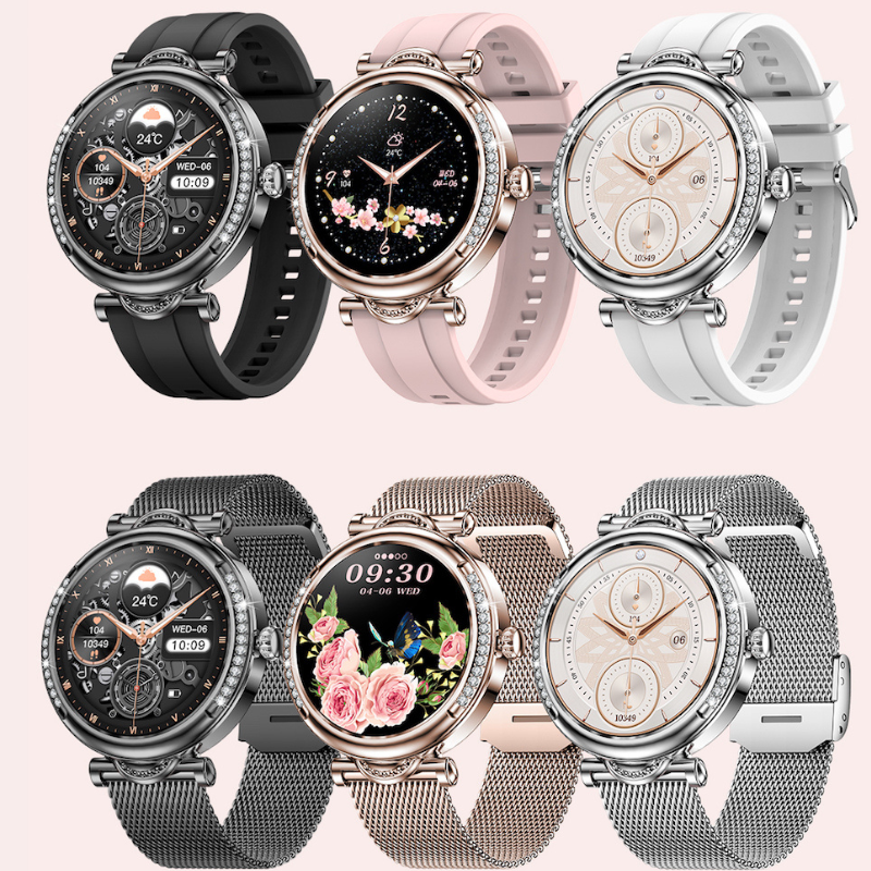 Elegant Zircon Diamond Smartwatch – Luxe Design & Geavanceerde Functies!