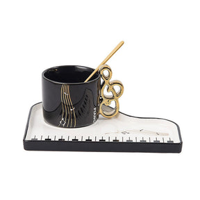 Golden Piano Cup Set – Elegantie en Verfijning voor Jouw Dagelijkse Koffieroutine!