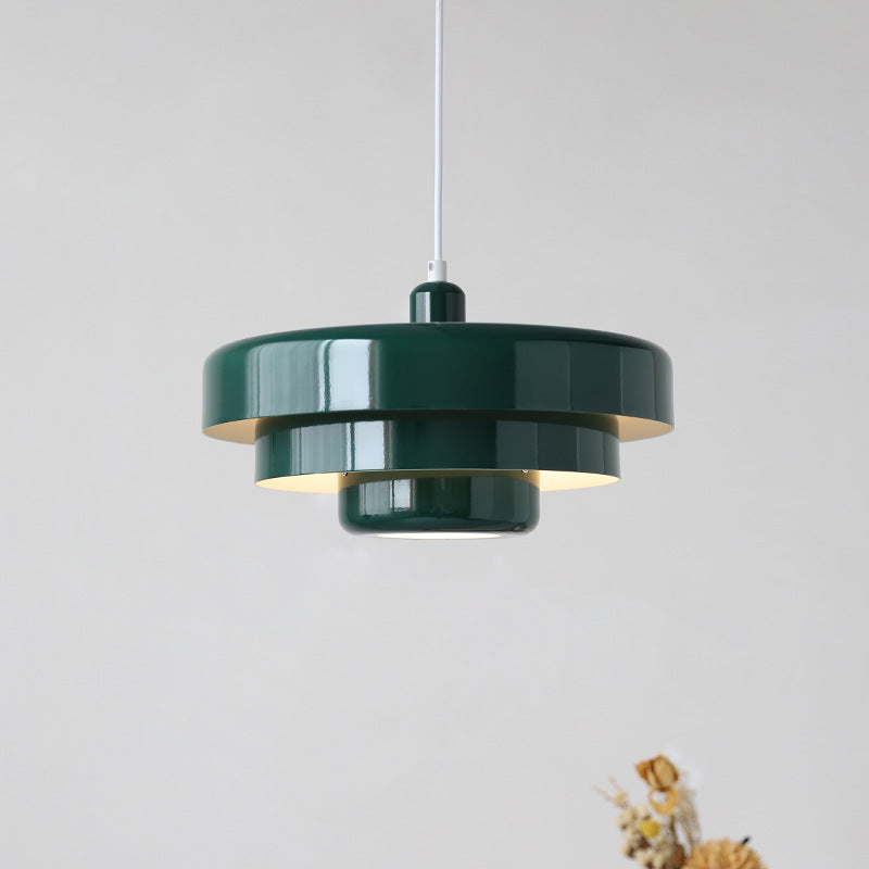 Mid-century Bauhaus IJzeren Hanglamp - Iconisch Design met Verstelbare Lengte