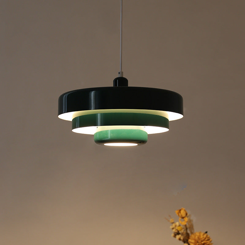 Mid-century Bauhaus IJzeren Hanglamp - Iconisch Design met Verstelbare Lengte