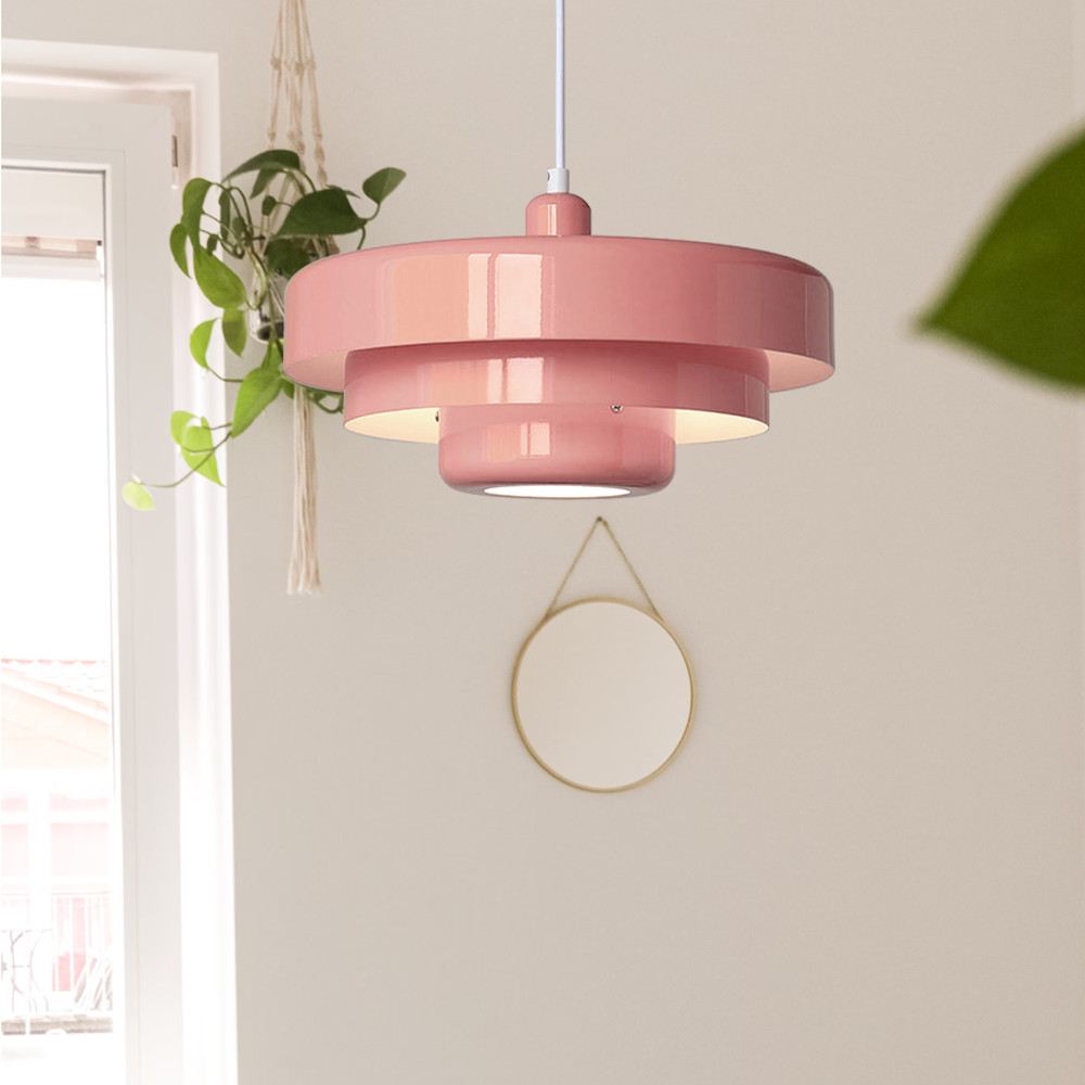 Mid-century Bauhaus IJzeren Hanglamp - Iconisch Design met Verstelbare Lengte