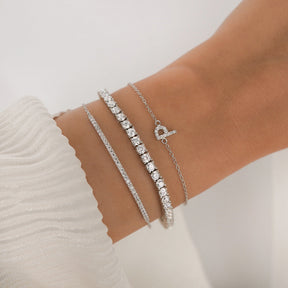 925 Sterling Zilveren Armband met Initialen - Waterproof & Hypoallergeen