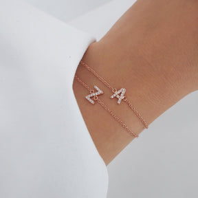 925 Sterling Zilveren Armband met Initialen - Waterproof & Hypoallergeen