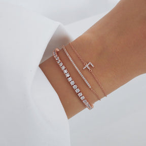 925 Sterling Zilveren Armband met Initialen - Waterproof & Hypoallergeen