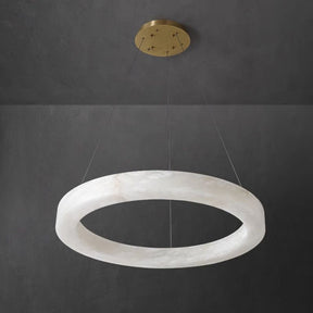 Elegante Hanglamp met Natuurlijke Alabaster Ringen – Luxe Verlichting voor Elke Ruimte