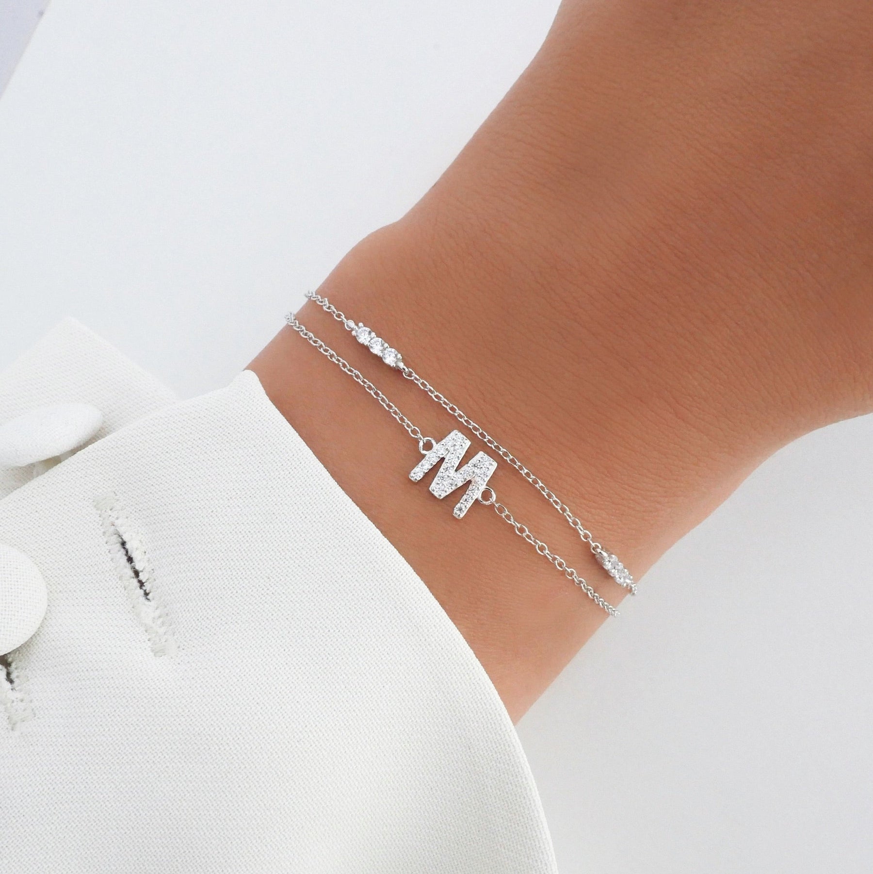 925 Sterling Zilveren Armband met Initialen - Waterproof & Hypoallergeen