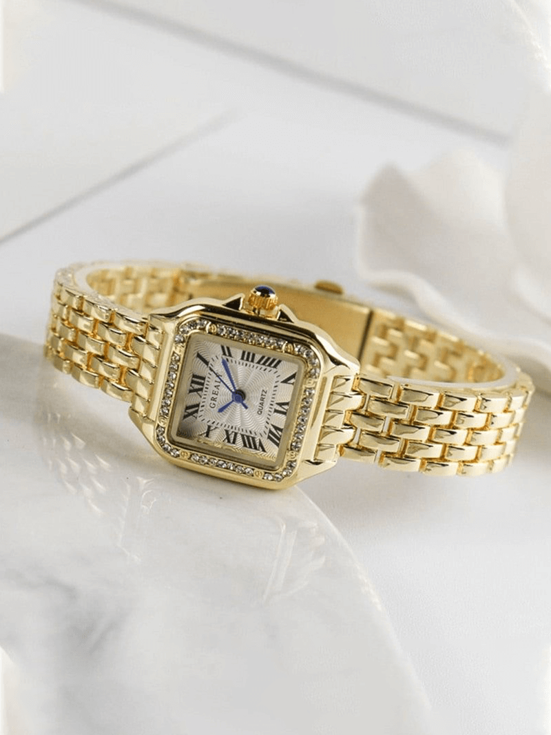 Milano Klassiek Horloge – Tijdloos Elegante 14K Vergulde of Roestvrijstalen Horloge met Romeinse Cijfers