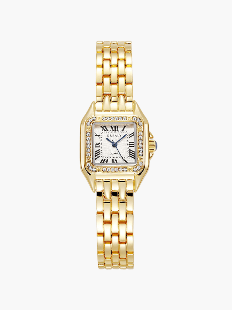 Milano Klassiek Horloge – Tijdloos Elegante 14K Vergulde of Roestvrijstalen Horloge met Romeinse Cijfers