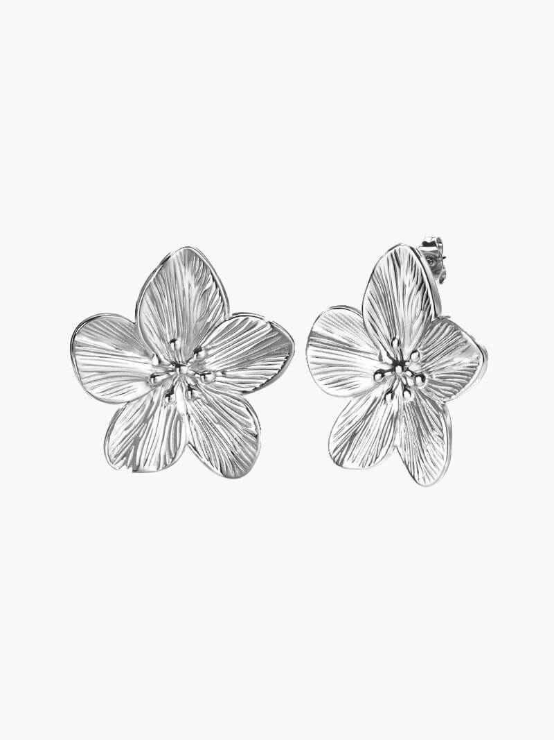 Eternal Blossom Earrings – Elegante 14K Vergulde Oorbellen met Delicate Bloemenmotieven voor Tijdloze Schoonheid