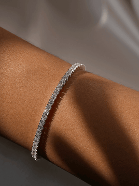 Glamour Tennisarmband – Elegant 14K Verguld, Zilveren of Roségouden Armband met Sprankelende Zirkonia Stenen