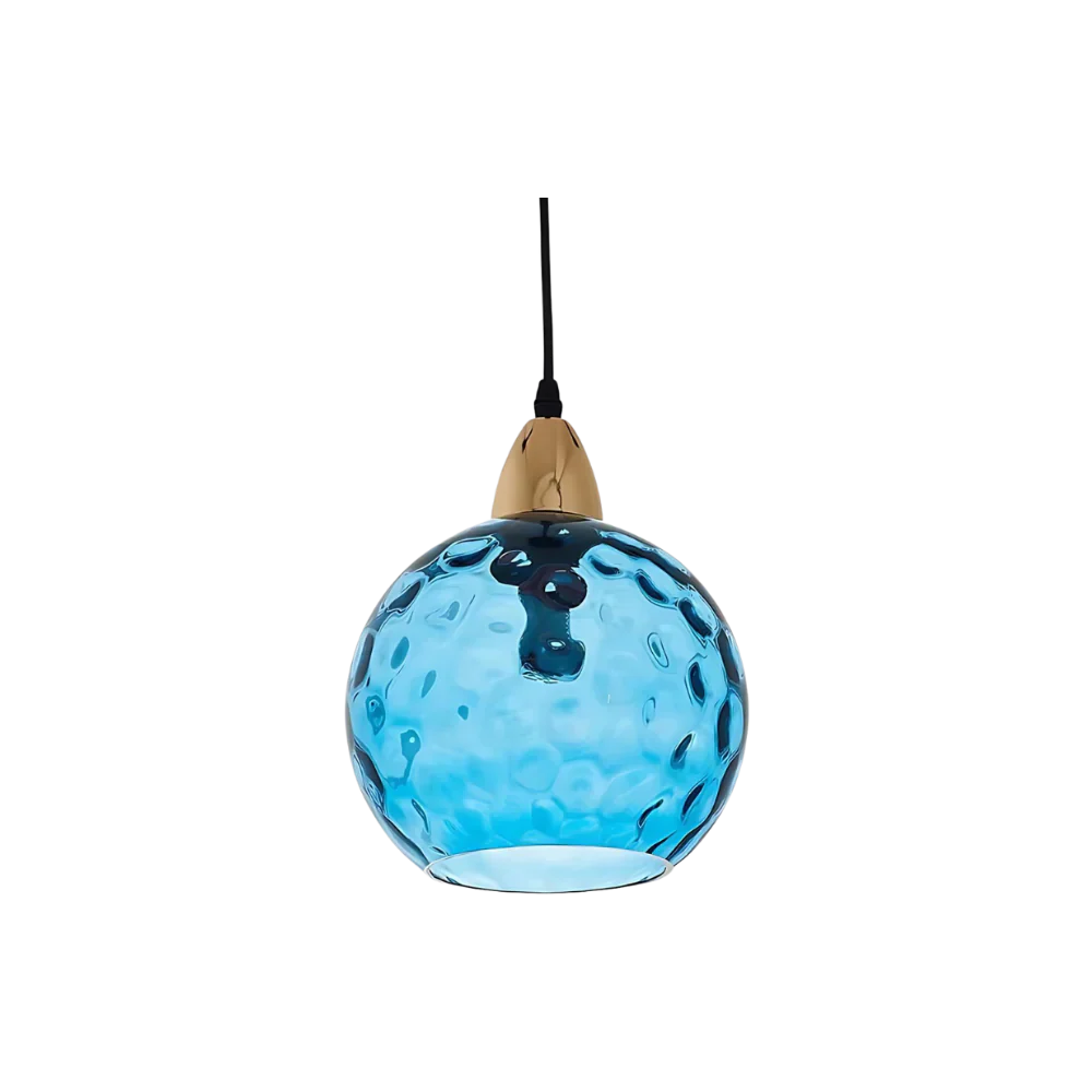 Moderne Plafondlamp met Watergolfeffect - Stijlvol Design (20 cm, Metaal & Glas, Verstelbare Hoogte)