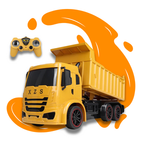 7-Kanaals RC Dumptruck – Radiografisch Bestuurbare Graafmachine voor Plezier en Leren!