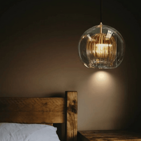 Moderne Hanglamp - Aluminium en Glas, E27 LED, 20 CM Breed met 2 M Aanpasbare Lengte