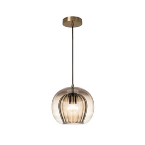 Moderne Hanglamp - Aluminium en Glas, E27 LED, 20 CM Breed met 2 M Aanpasbare Lengte