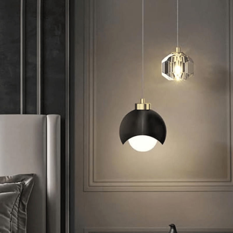 Stijlvolle Hanglamp in Goud en Zwart - Instelbare Hoogte tot 1,5 m met LED Verlichting (10W)