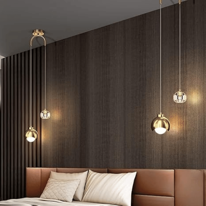 Stijlvolle Hanglamp in Goud en Zwart - Instelbare Hoogte tot 1,5 m met LED Verlichting (10W)