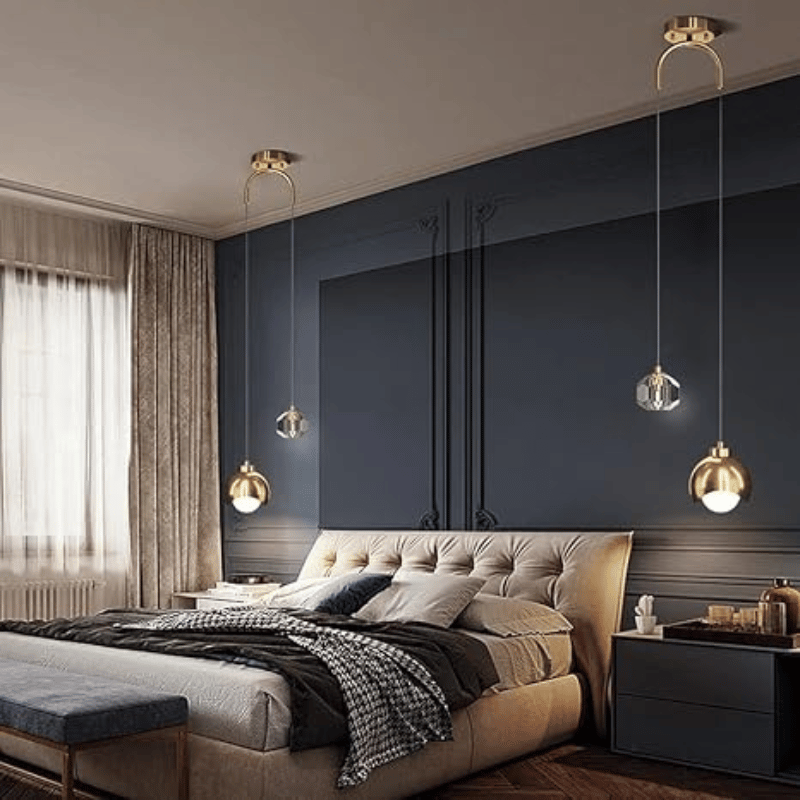 Stijlvolle Hanglamp in Goud en Zwart - Instelbare Hoogte tot 1,5 m met LED Verlichting (10W)