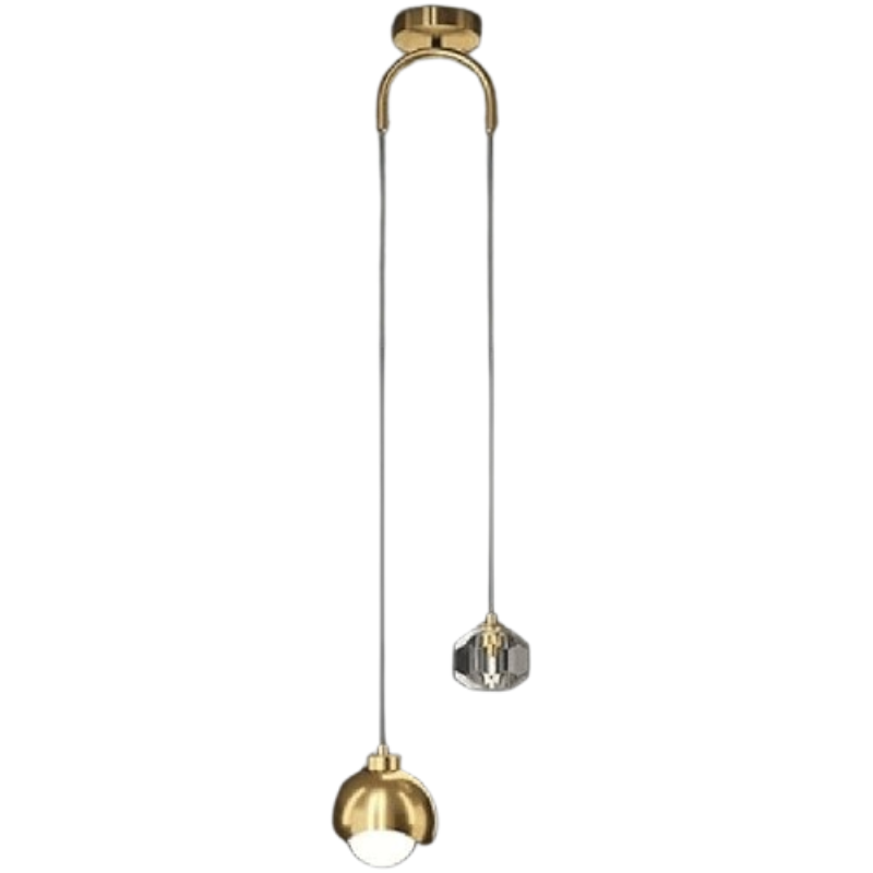 Stijlvolle Hanglamp in Goud en Zwart - Instelbare Hoogte tot 1,5 m met LED Verlichting (10W)