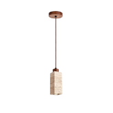 Elegante Marmeren Hanglamp - Luxe Beige Verlichting met E27 Fitting en 1,7 m Instelbare Lengte