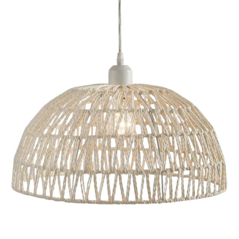 Rotan Hanglamp - E27 Verlichting, 20 CM Hoog en 1,5 M Aanpasbare Lengte