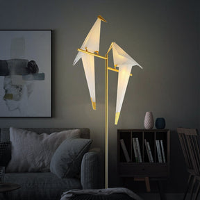 Papierkunst Magnetische Vogel Lamp - Modern Origami Design met Warm Wit Licht (26 cm x 74 cm, Magnetische Bevestiging)