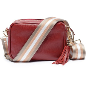 Upgrade je Tas met de ELEGANTE STRIPES Crossbody Strap – Stijlvol en Verstelbaar voor een Luxe Look!